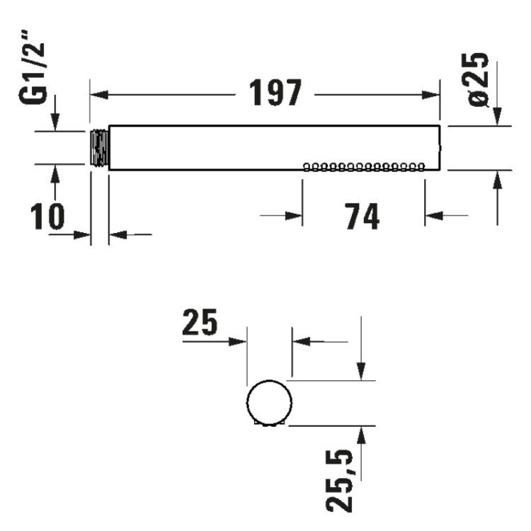 Ручной душ Duravit хром UV0640001010