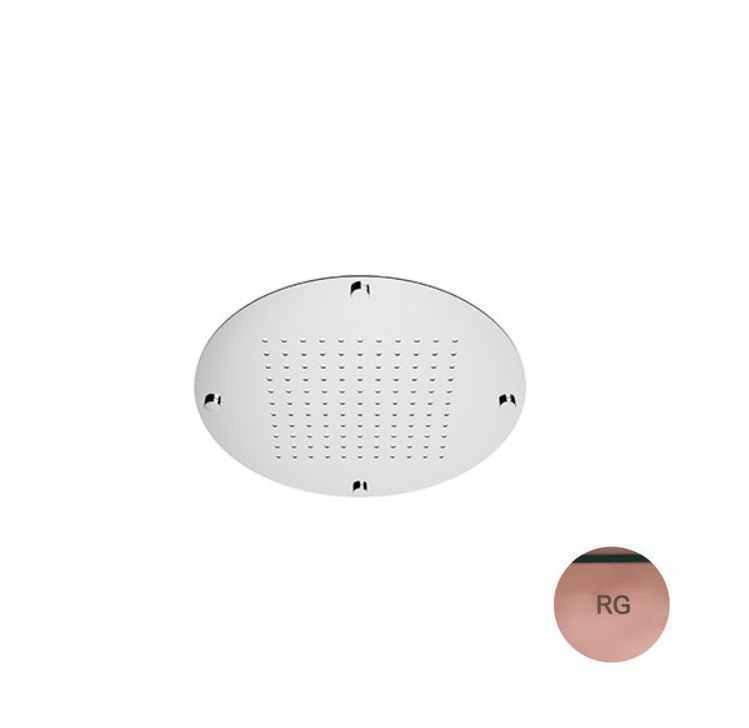 Верхний душ Gessi Mydream Tondo круглый 300 мм потолочный встраиваемый Rose Gold PVD 23081XRG