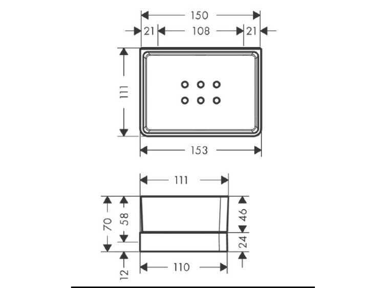 Полка для душа Axor Universal Softsquare 153x111x70 мм хром 42802000