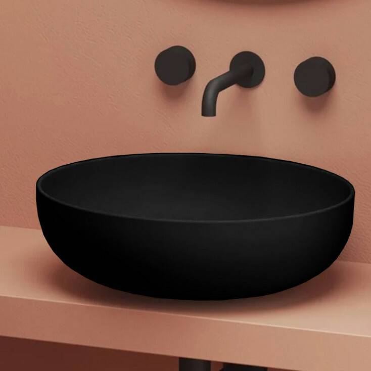 Раковина накладная Artceram Jolie 500x500 мм черный матовый JOL0011700