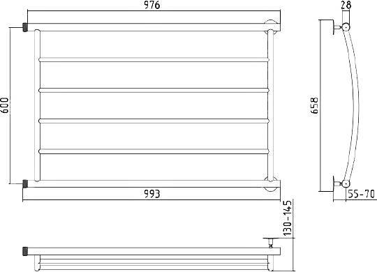 Полотенцесушитель водяной Стилье Минор 0602 99.3x65.8 см 00602-6010