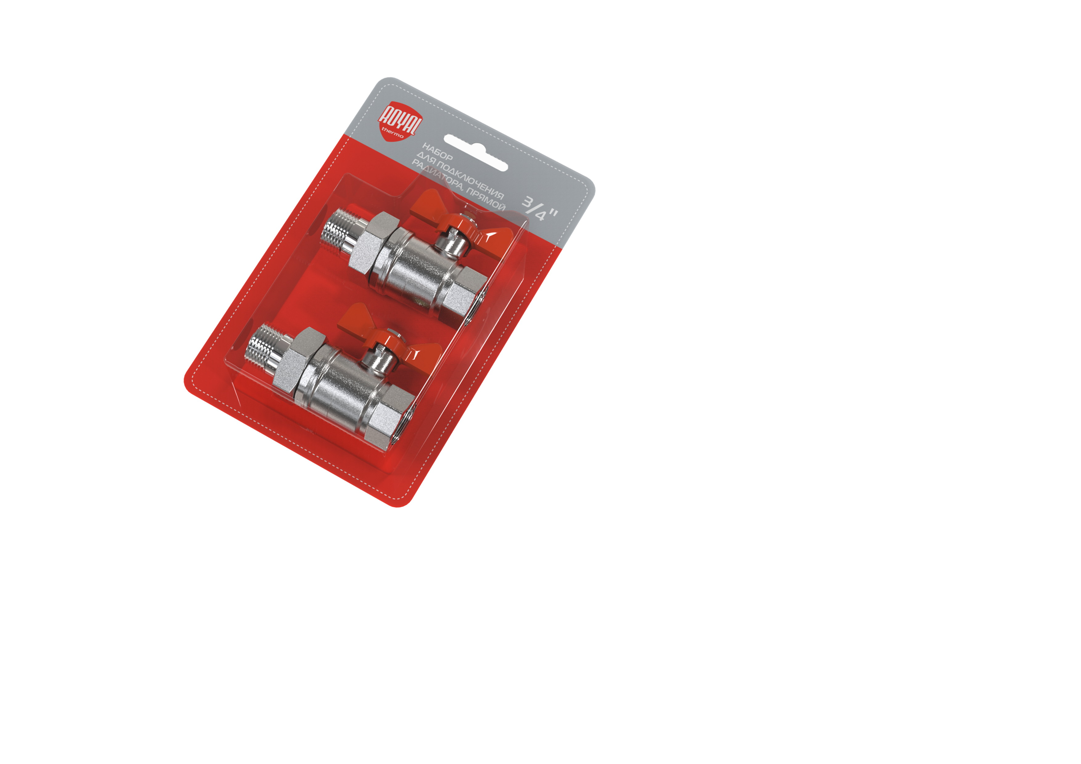 Набор для подключения радиатора Royal Thermo прямой 3/4 НС-1161365