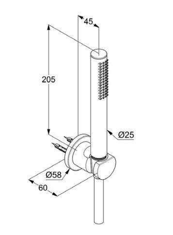 Душевой набор Kludi Nova Fonte Puristic белый матовый 2085053-15