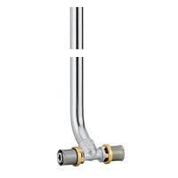 Т-образный фитинг Henco 45° с медной трубкой 16x16x16 мм хромированный RM158X034