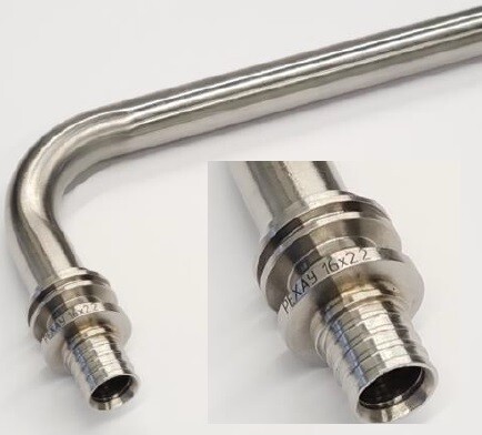 Трубка Г-образная REHAU RAUTITAN 20x250 мм нержавеющая сталь 11096681002