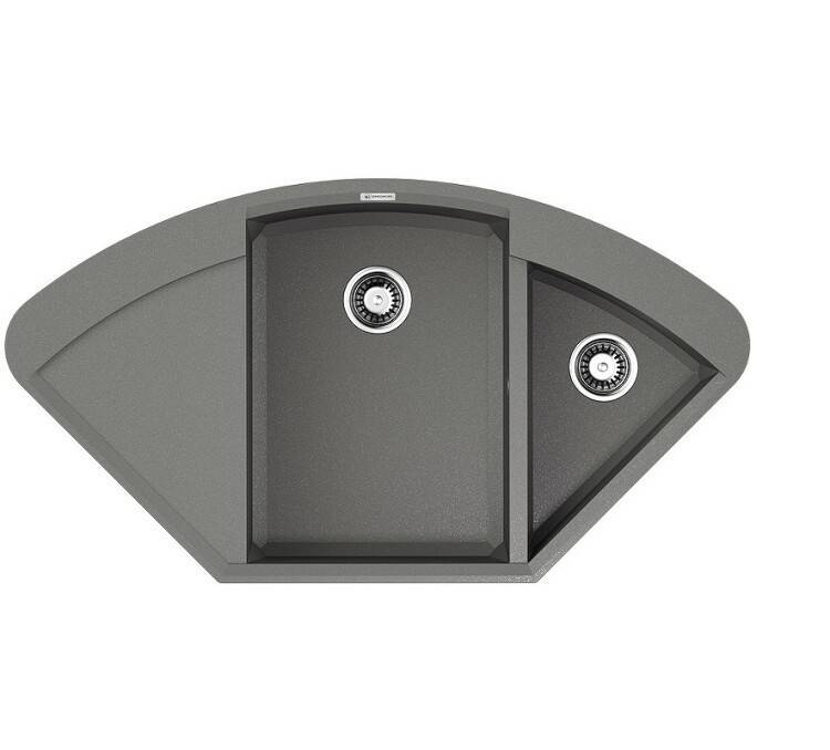 Кухонная мойка OMOIKIRI Sakaime 105 LG 1057x575 мм 2 чаши Leningrad grey 4993576