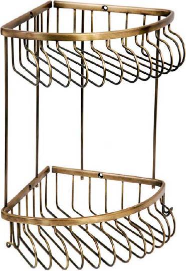 Полка 2-ярусная подвесная Boheme Medici 24.5х22х29.5 см бронза 10622