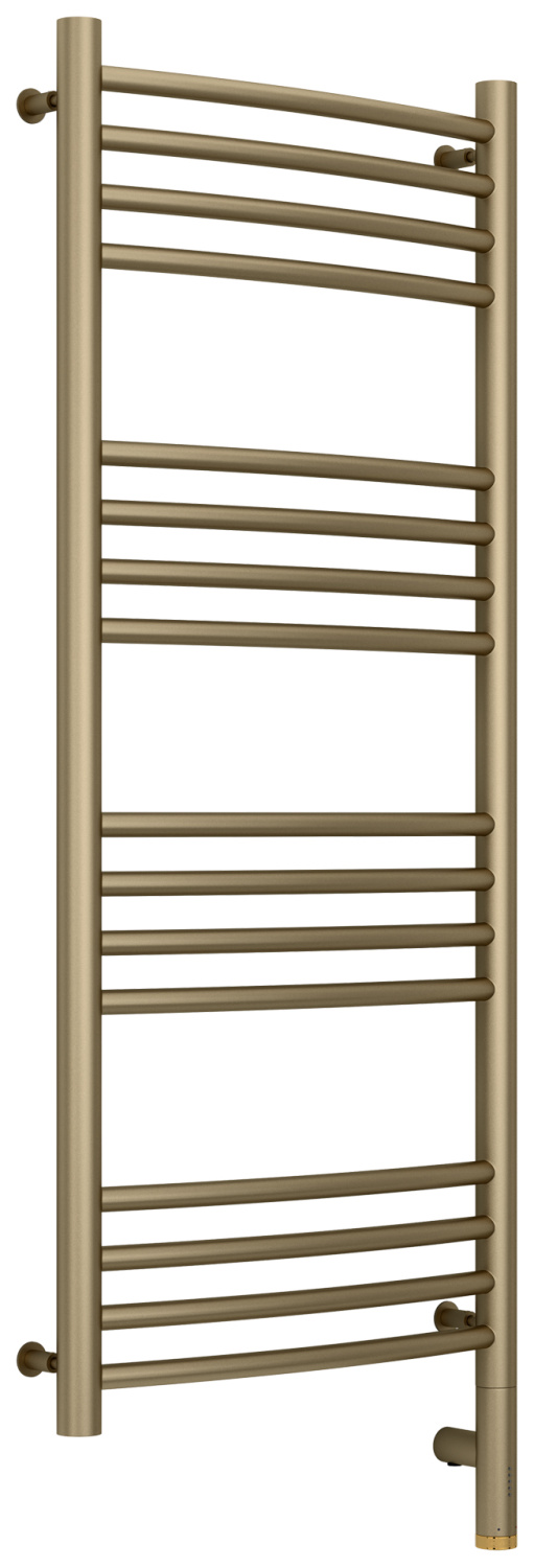 Полотенцесушитель электрический Сунержа Богема 3.0 выгнутая 432x1124 мм правый золотой шелк матовый 32-5803-1040