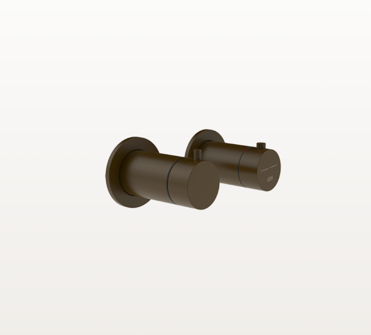 Смеситель для душа, Gessi, Anello, на 1 потребитель, настенный встраиваемый, цвет-Dark Bronze