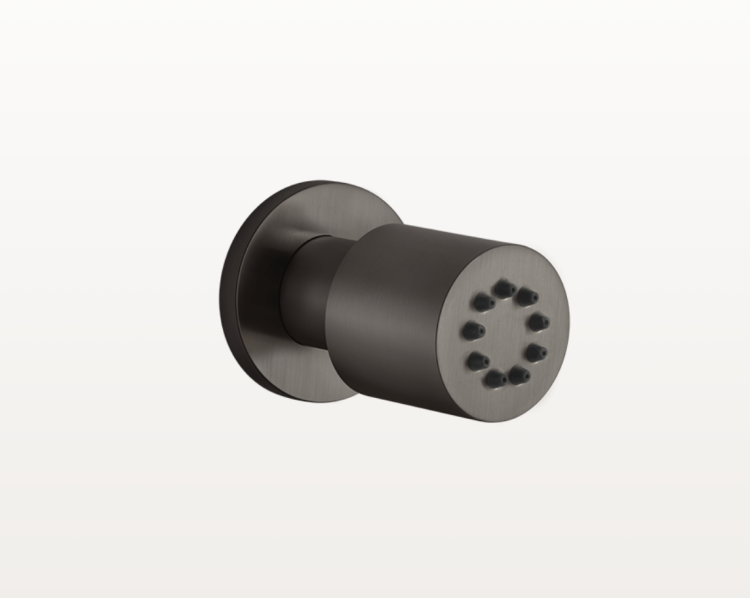 Форсунка боковая Gessi Body Jets круглая Black Metal Brushed PVD 33757-707