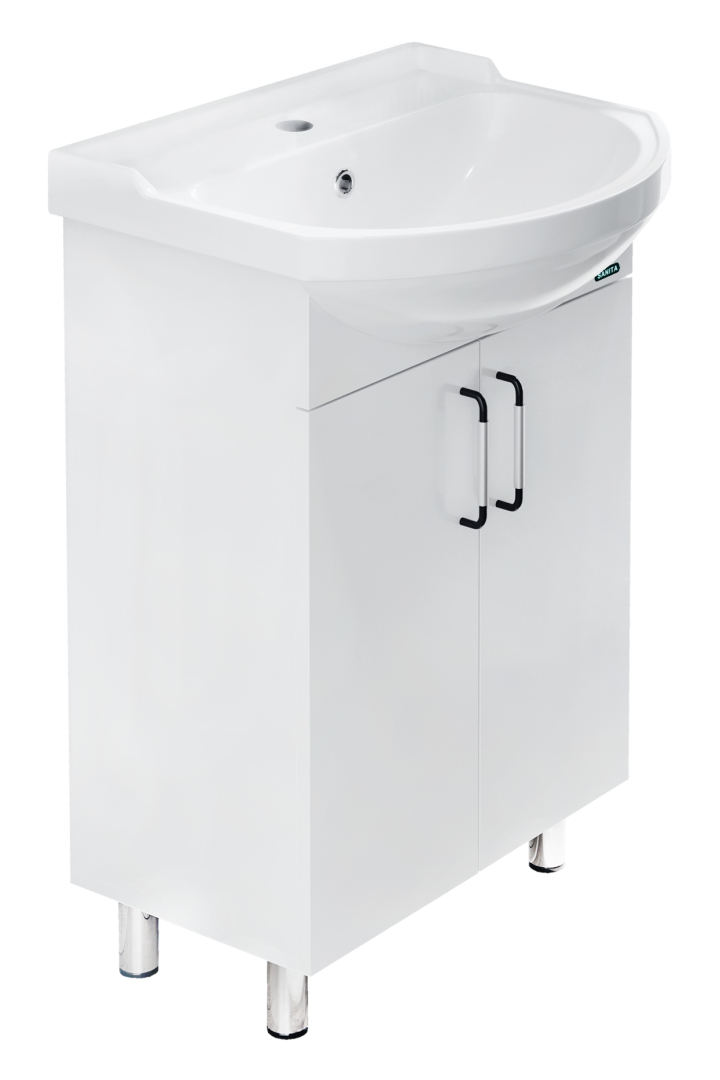 Тумба напольная Sanita Luxe Рондо 56 520х820х298 мм белая RNDSACW56013F1