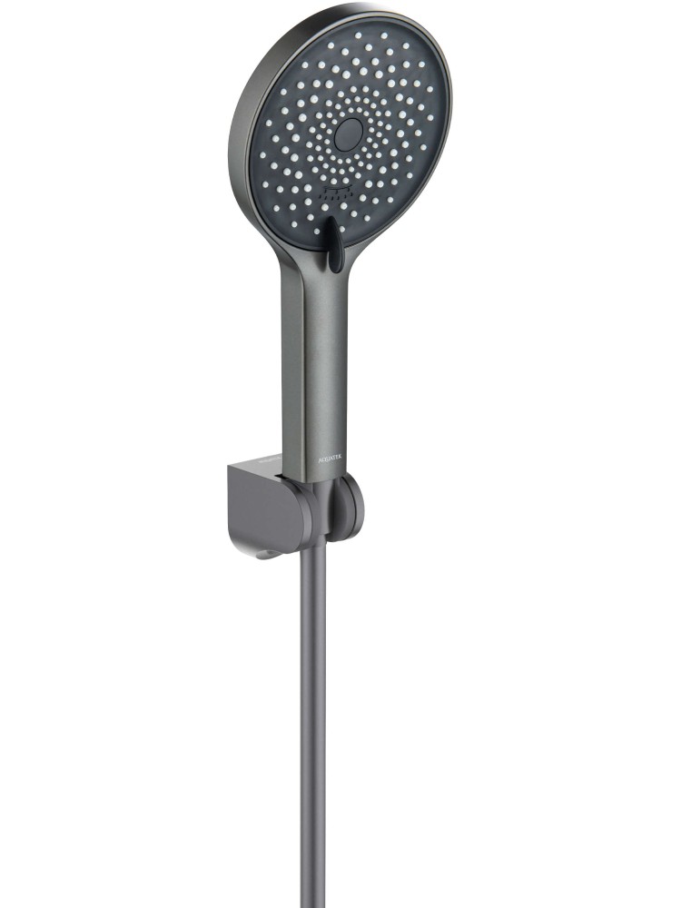 Душевой набор Aquanet Лугано 3jet оружейная сталь AQ2035BGM