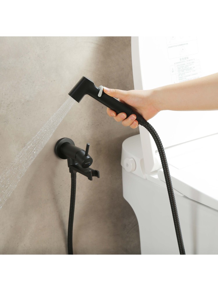 Комплект для гигиенического душа Aquanet Ника встроенный матовый черный AQ1819MB