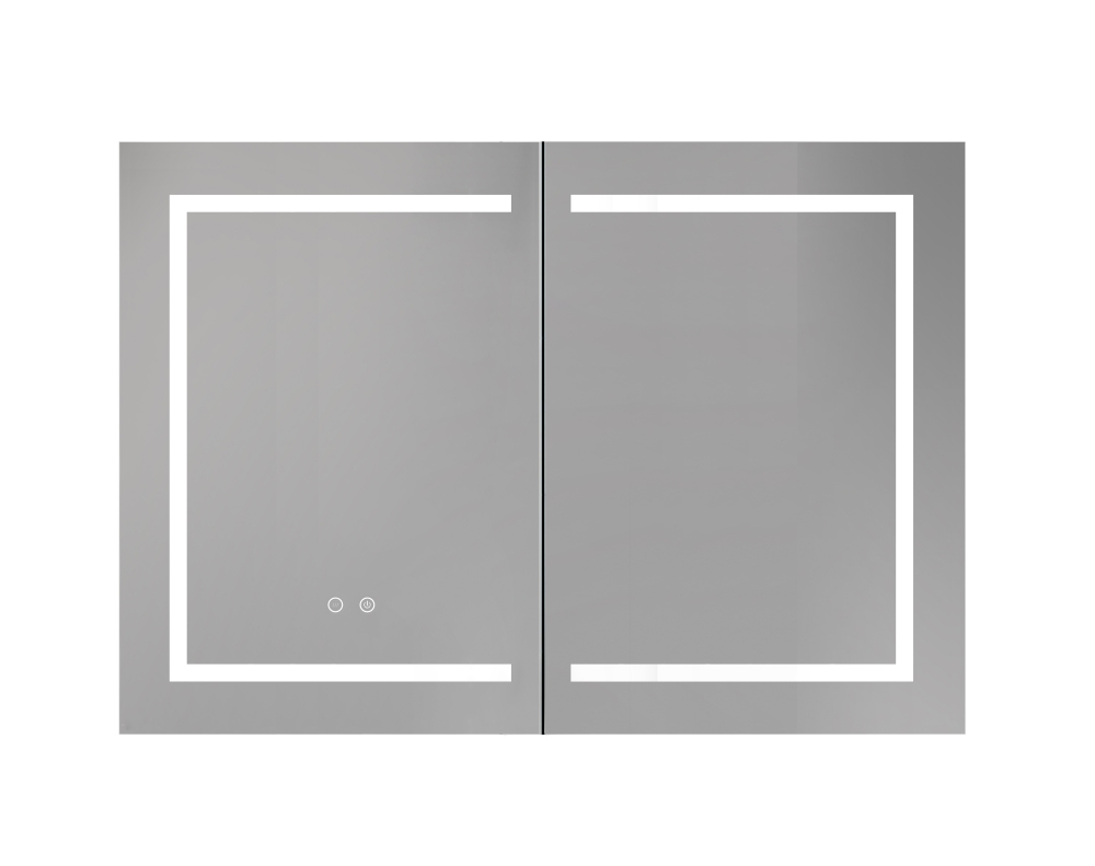 Зеркальный шкаф AQUATON 1000x700x133 мм алюминиевый круговая подсветка антизапотевание AQ7104-MLC