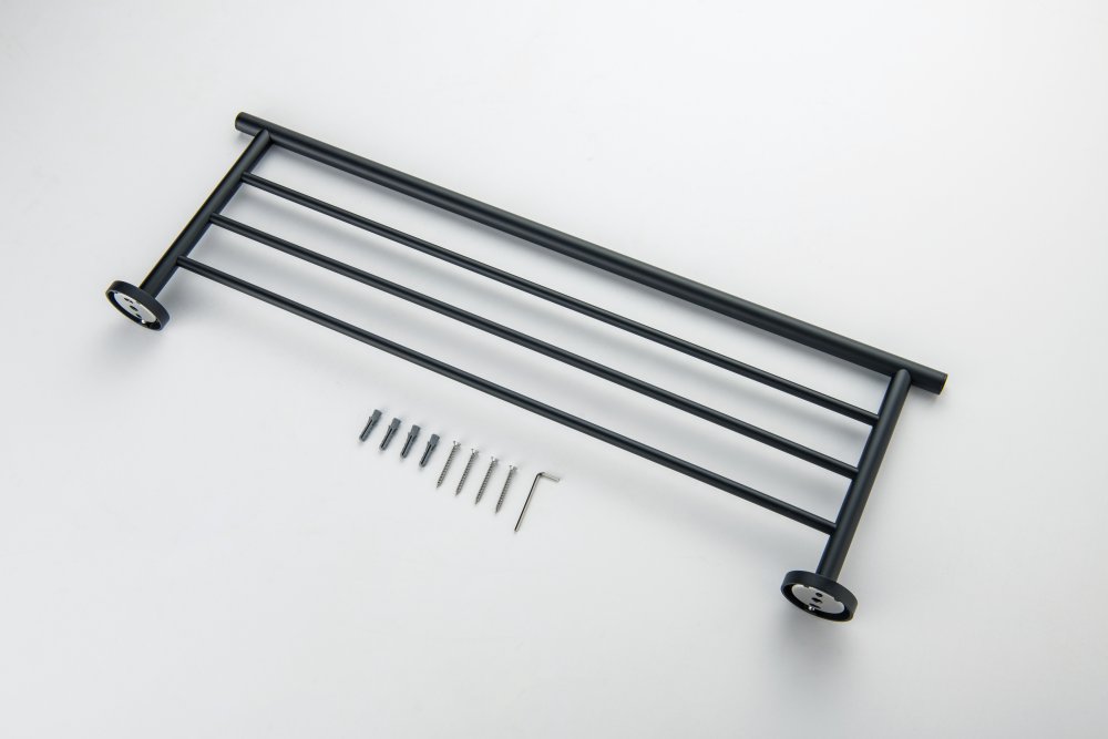 Полка для полотенец Aquanet Оберон матовый черный AQ4222MB