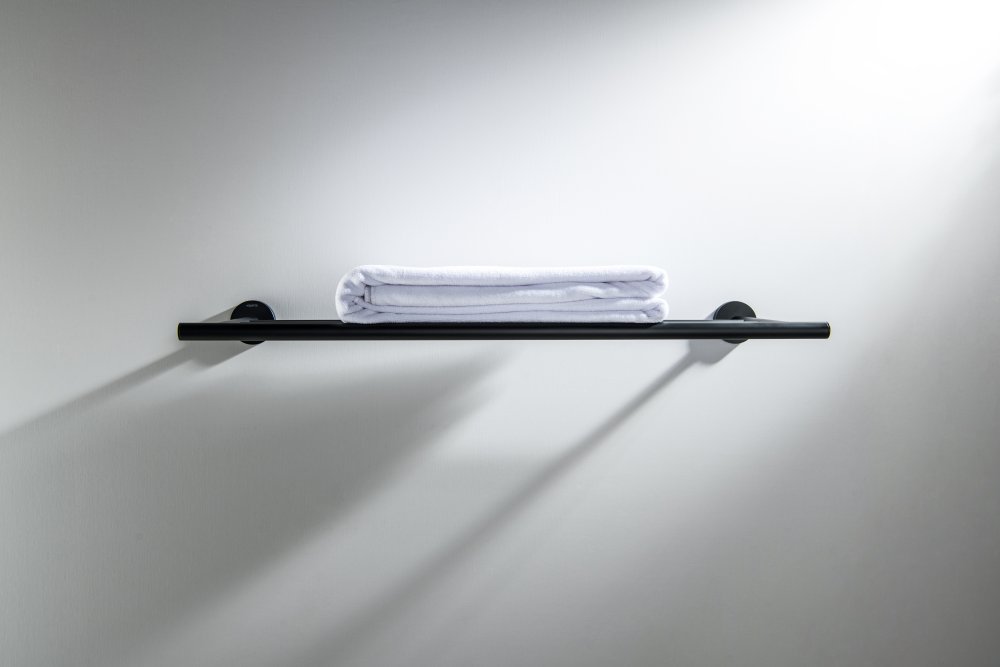 Полка для полотенец Aquanet Оберон матовый черный AQ4222MB