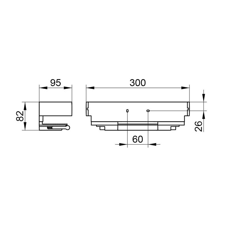 Корзинка для душа KEUCO EDITION 11 хром черный шлифованный 11159130000