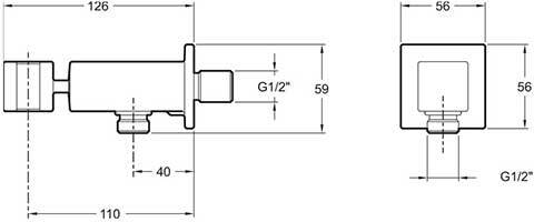 Шланговое подсоединение Jacob Delafon E14791-CP