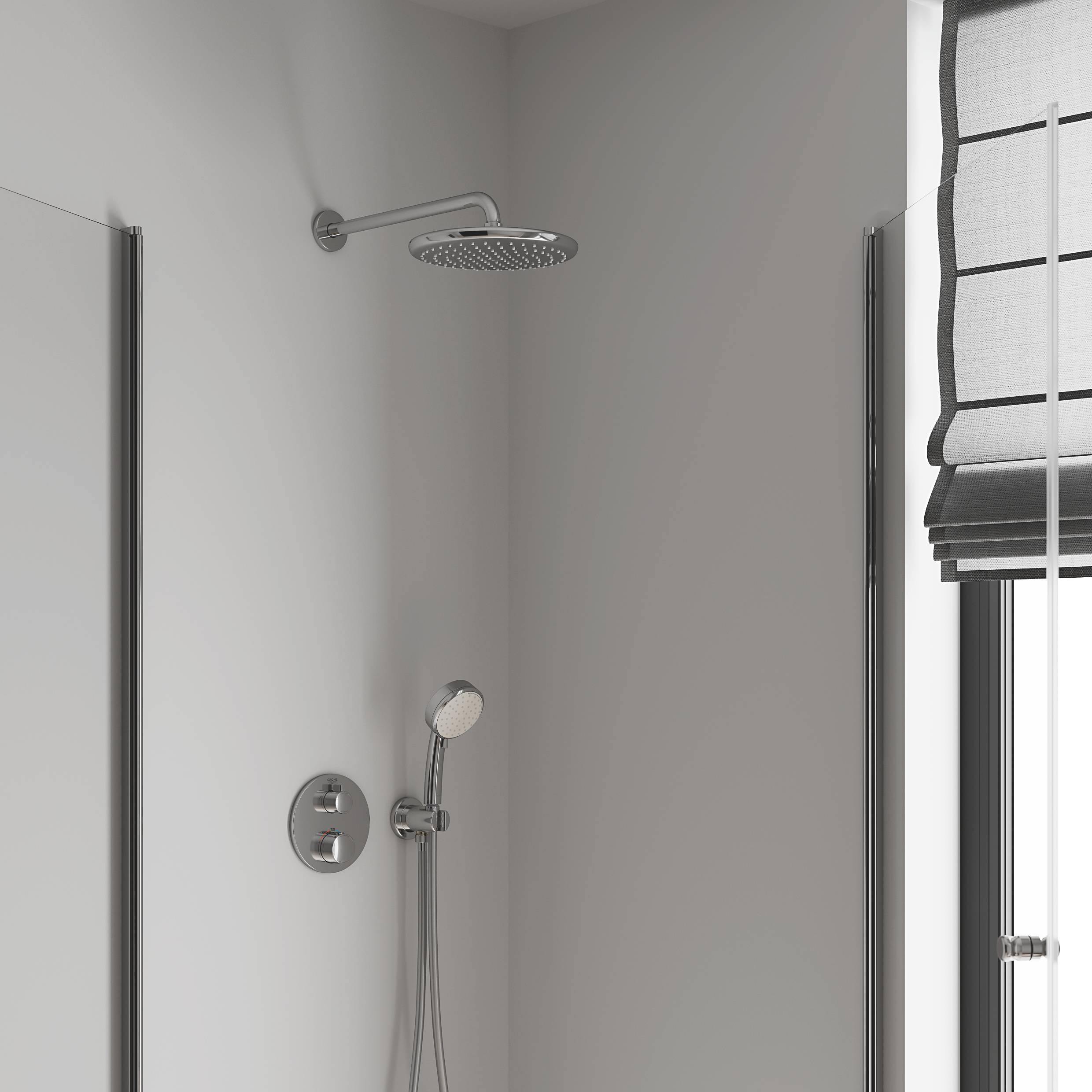 Верхний душ GROHE Tempesta 250 круглый хром/белый 26666000