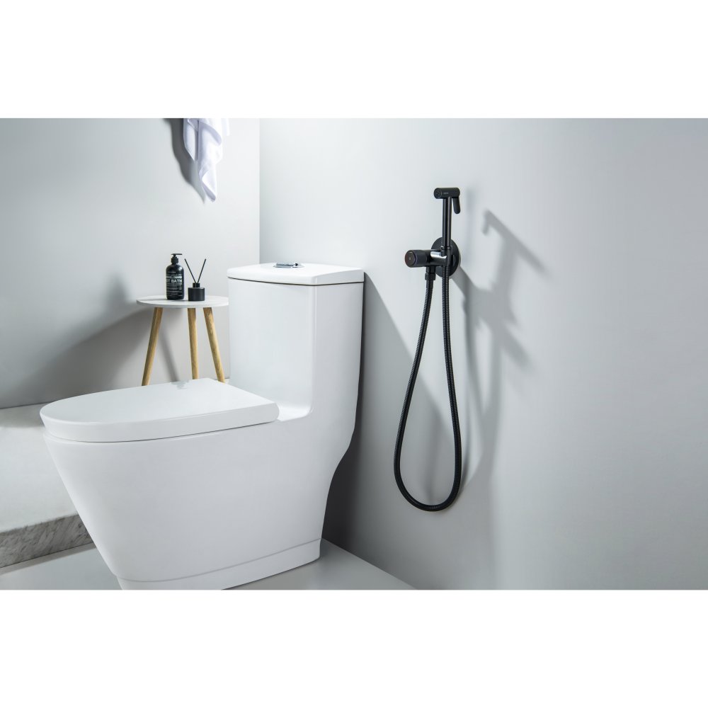 Комплект для гигиенического душа встроенный Aquatek Бетта Select матовый черный AQ1023MB