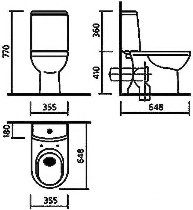 Унитаз-компакт Tochka Design Next Comfort белый S1 WC.CC/Next/2-DM/WHT.G/S1