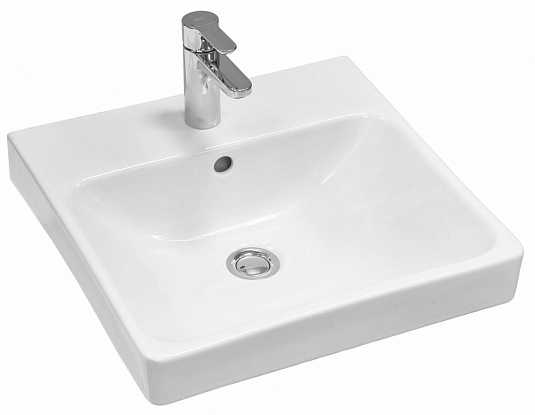 Комплект AQUATON Сканди 45 тумба Белый / Дуб Верона, раковина Адриана 45 1A2516K0SDB20