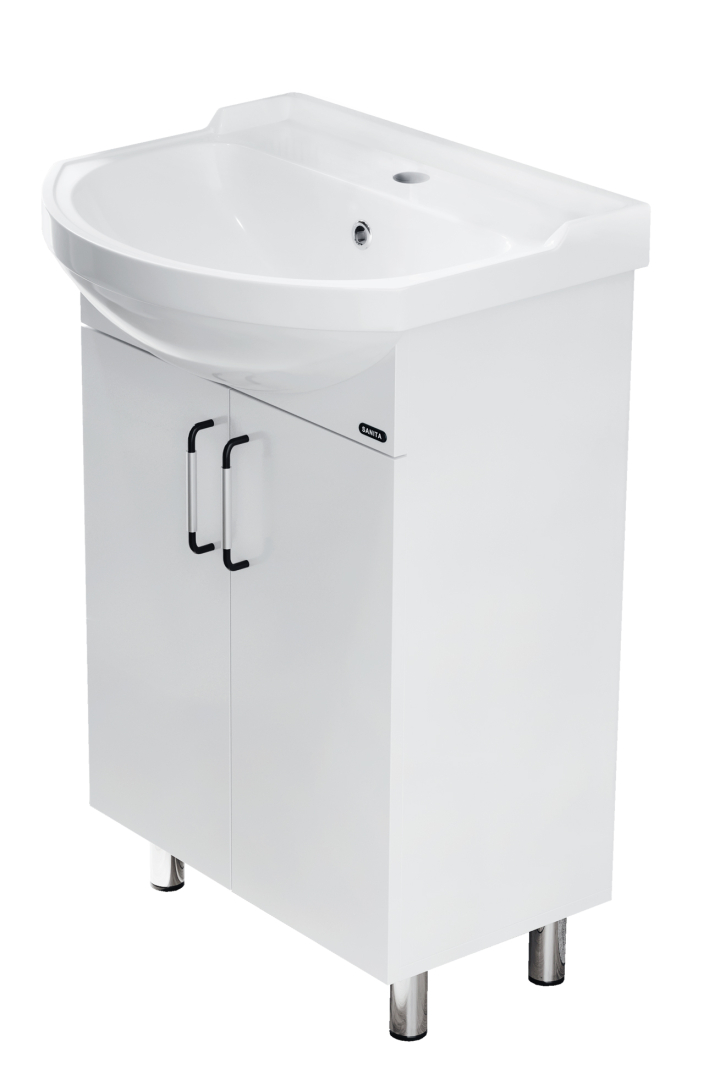 Тумба напольная Sanita Luxe Рондо 56 520х820х298 мм белая RNDSACW56013F1