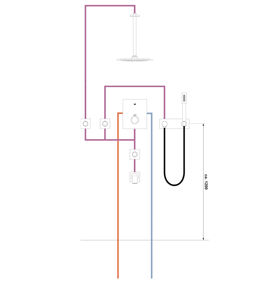 Душевая система hansgrohe Crometta E 240 1jet Showerpipe 27271000