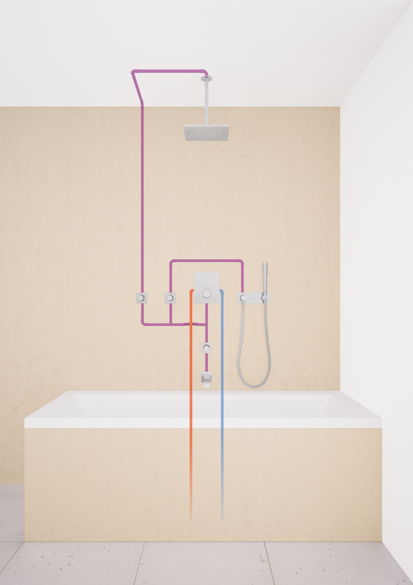 Душевая система hansgrohe Crometta E 240 1jet Showerpipe 27271000