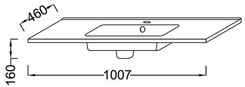 Раковина Jacob Delafon Ola 100 см EXUA112-00