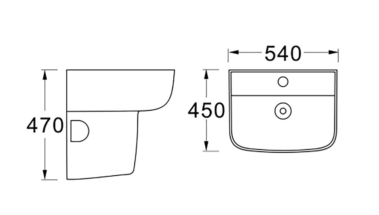 Раковина AQUATON 540x450x190 мм AQ5430-00