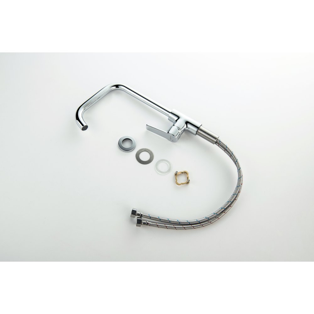 Смеситель для кухни Aquanet Лугано с квадратным изливом хром AQ1781CR