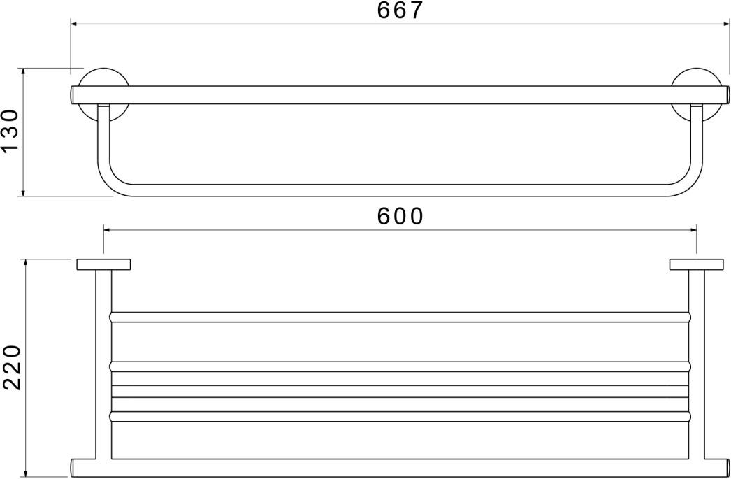Полка для полотенец Aquatek Оберон матовый черный AQ4215MB