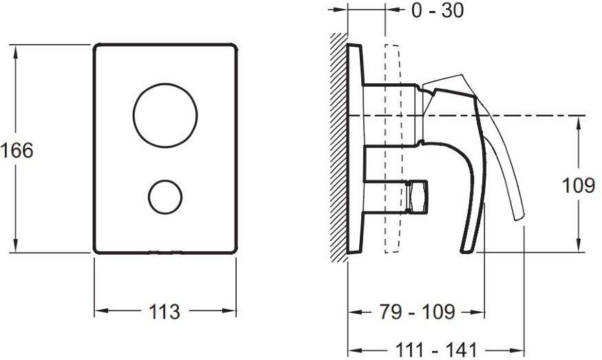 Смеситель для ванны Jacob Delafon Symbol внешняя часть E98724-CP