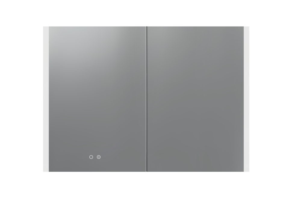 Зеркальный шкаф AQUATON 1000x700x133 мм алюминиевый акриловая подсветка антизапотевание AQ7109-MLC