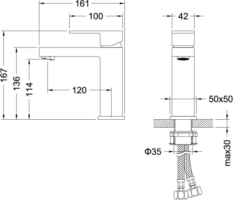 Набор смесителей Aquanet Либра Set 3 в 1 (AQ1610CR+AQ1640CR+AQ2019CR) AQ1630CR