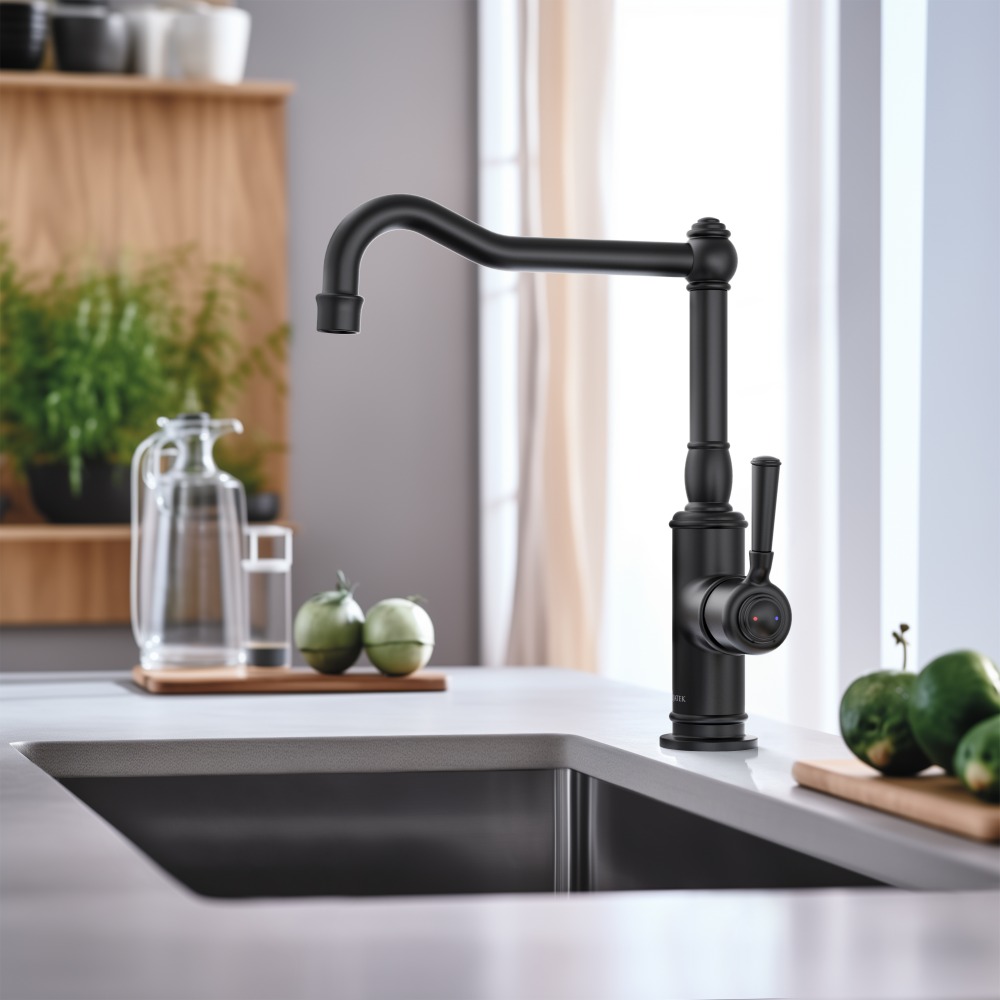 Смеситель для кухни Aquanet Классик матовый черный AQ1580MB