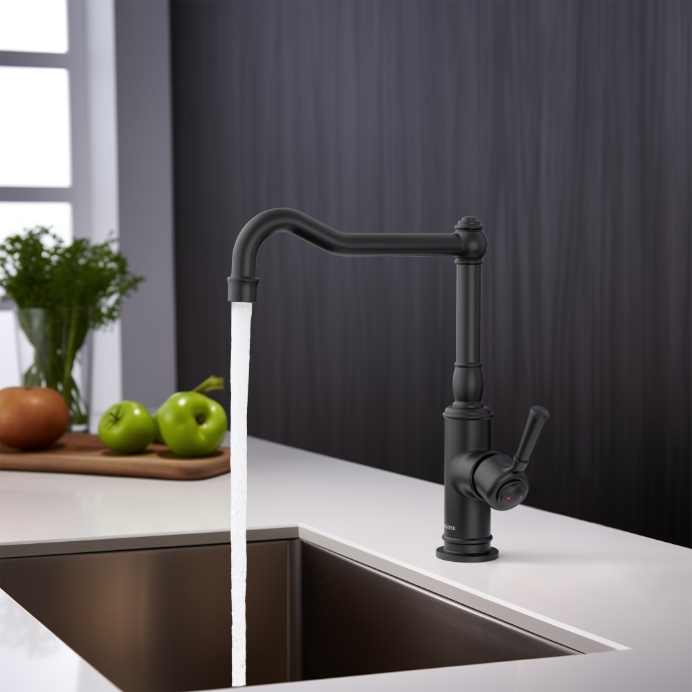 Смеситель для кухни Aquanet Классик матовый черный AQ1580MB