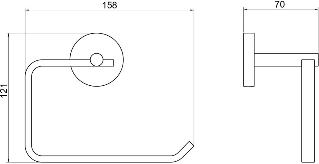 Бумагодержатель Aquatek БЕТТА квадратный хром AQ4608CR