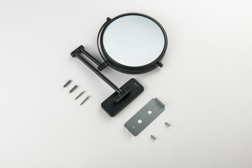 Зеркало косметическое настенное Aquanet 5x увеличение матовый черный AQ4911MB