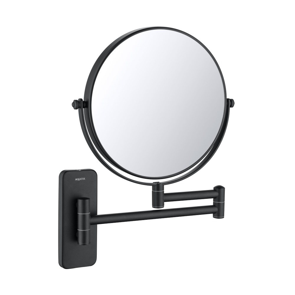 Зеркало косметическое настенное Aquanet 5x увеличение матовый черный AQ4911MB