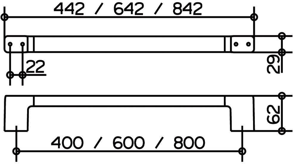 Полотенцедержатель Keuco COLLECTION MOLL 400 мм хром 12701010400