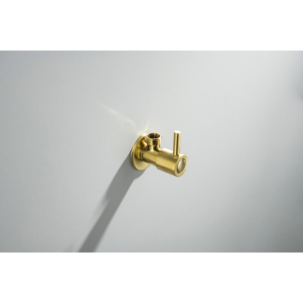 Угловой переходник Aquanet шлифованное золото AQ2451BG