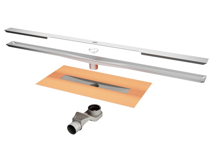 Трап для душа линейный Hüppe Galata A 60 см бронза 47H00210000PB014