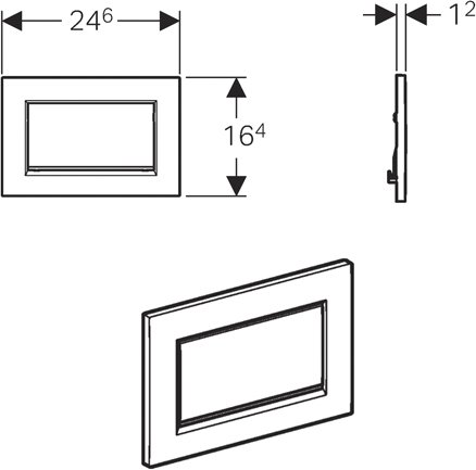 Клавиша смыва Geberit Sigma 30 смыв-стоп белый/хром 115.893.KJ.1