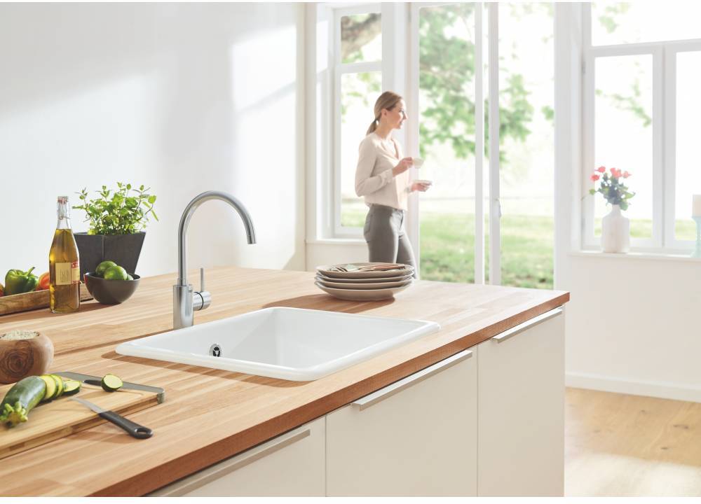 Смеситель для кухни GROHE Concetto с высоким изливом суперсталь 32661DC3