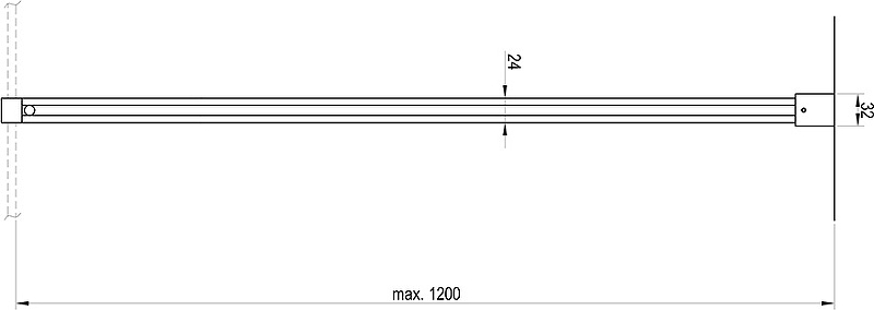 Комплект креплений для душевой перегородки RAVAK W SET-Uni Free/Wall black GWD010003023