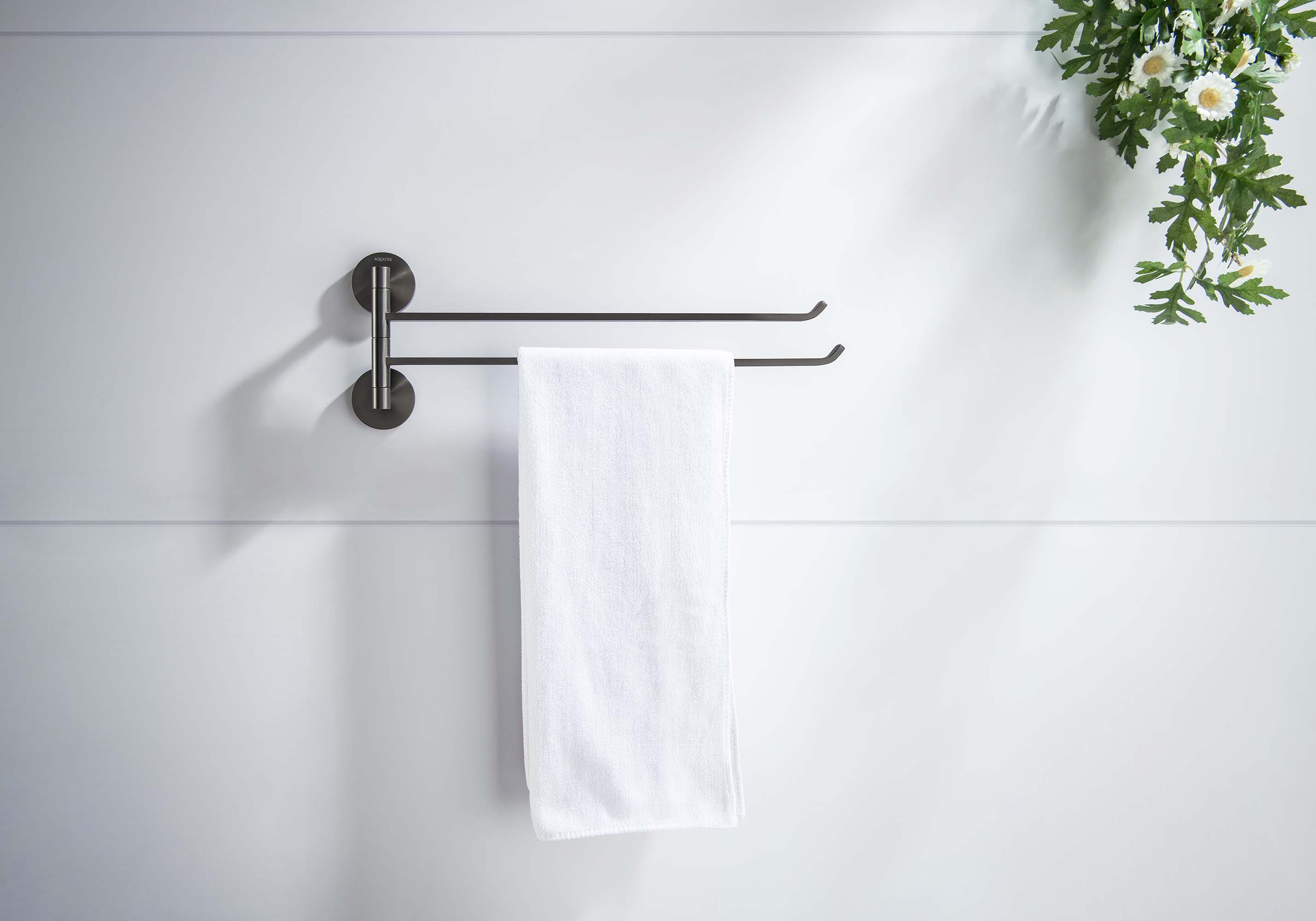 Полотенцедержатель двойной Aquatek БЕТТА оружейная сталь AQ4613BGM