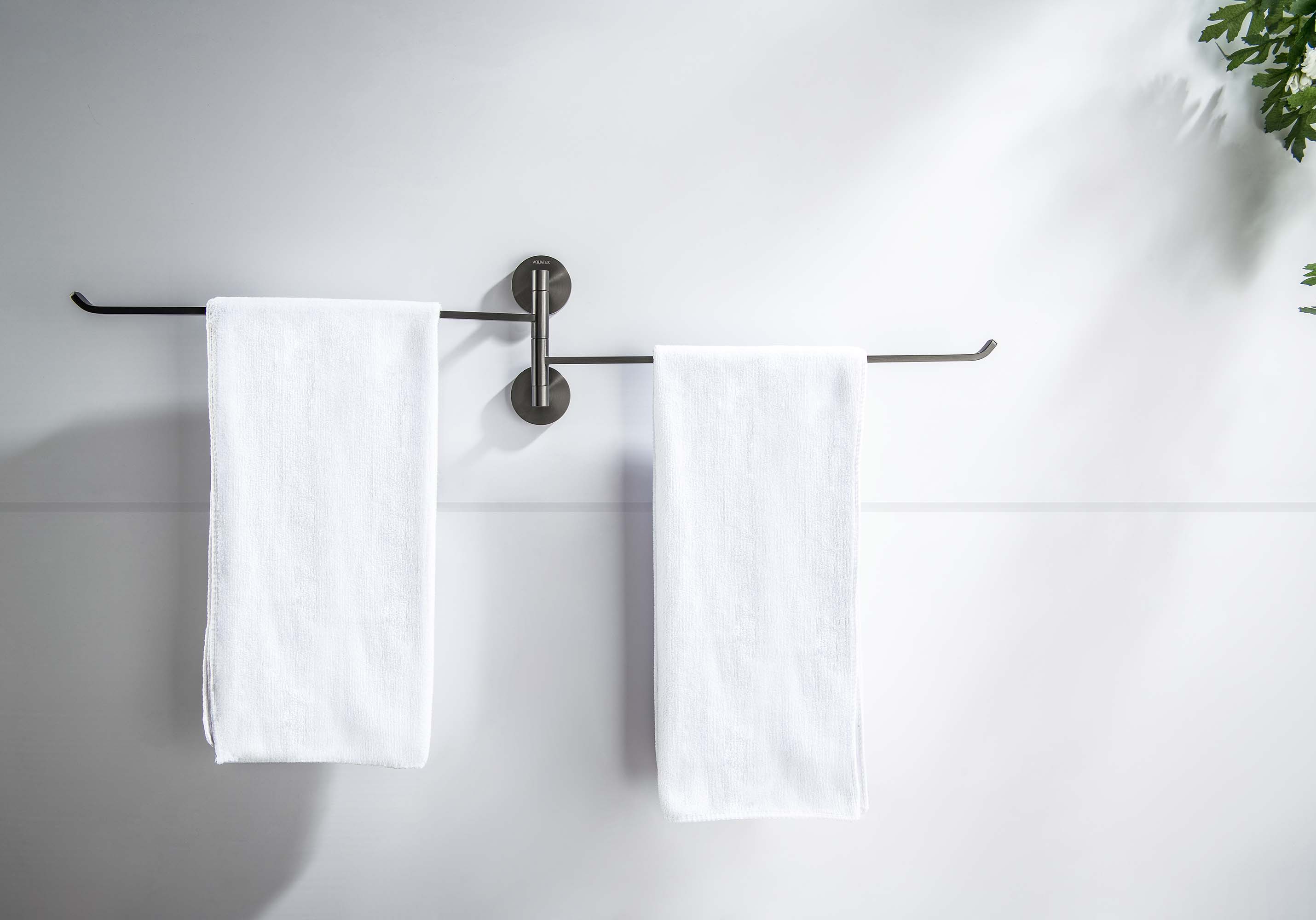 Полотенцедержатель двойной Aquatek БЕТТА оружейная сталь AQ4613BGM