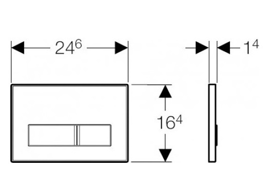 Смывная клавиша Geberit Sigma50 для двойного смыва под заполнение 115.788.00.1